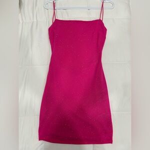 Hot Pink Sparkly Mini Dress – Size M – NWT ✨